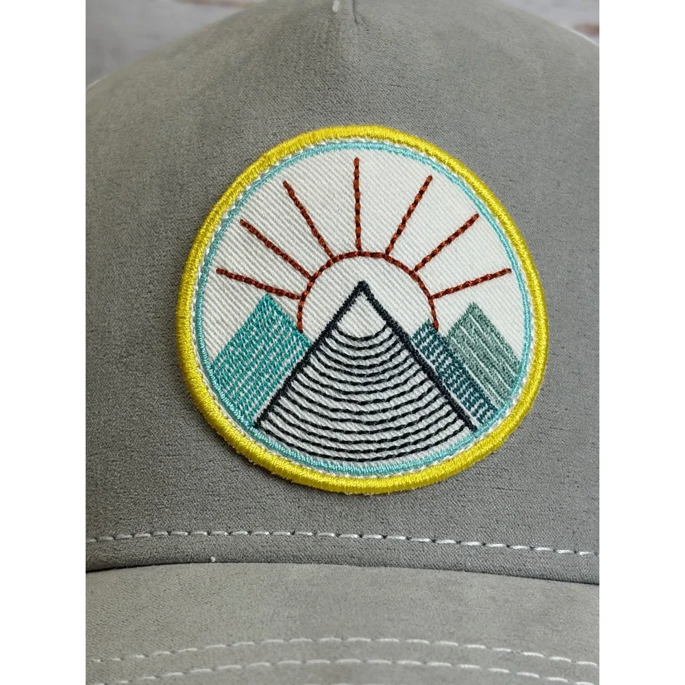 Pistil Womens Grey Mountain Patch Mesh Viva Trucker Hat Snapback Cap Grey White